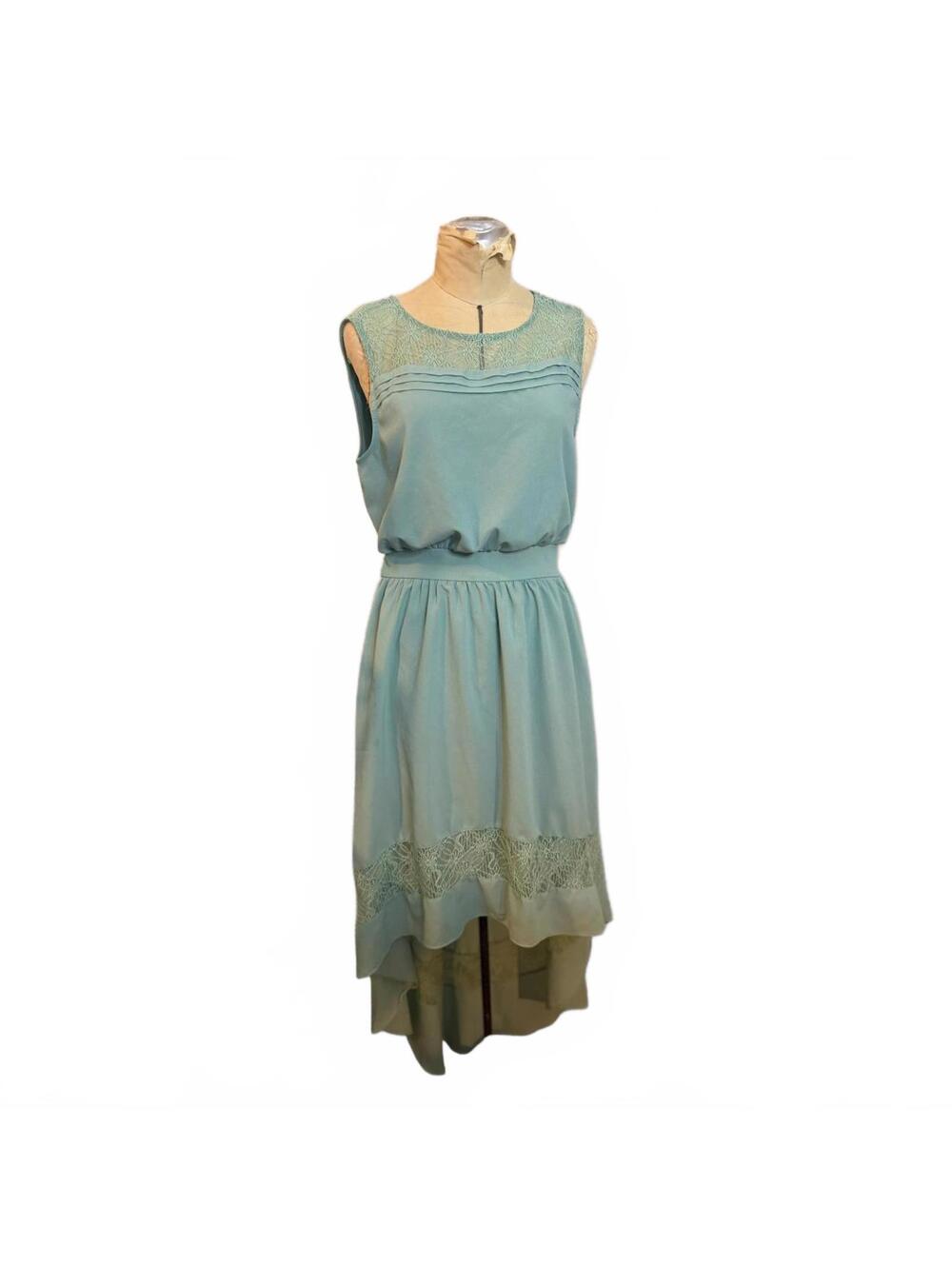 ANIINA Blue/Green Hi-Lo Midi Dress